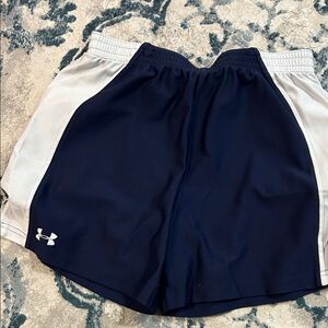 Under Armour Women's Athletic Shorts in Navy and White